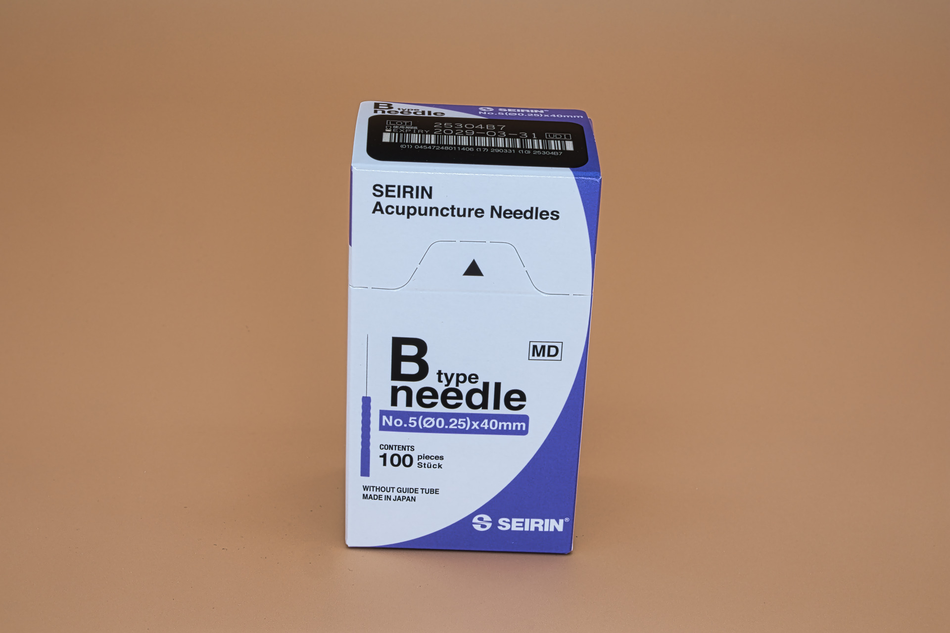 Akupunktur-Nadel SEIRIN Typ B; Nr. 5; 0,25 x 40 mm (Schachtel mit 100 Nadeln) Akupunktur-Nadel SEIRIN Typ B; Nr. 5; 0,25 x 40 mm (Schachtel mit 100 Nadeln)