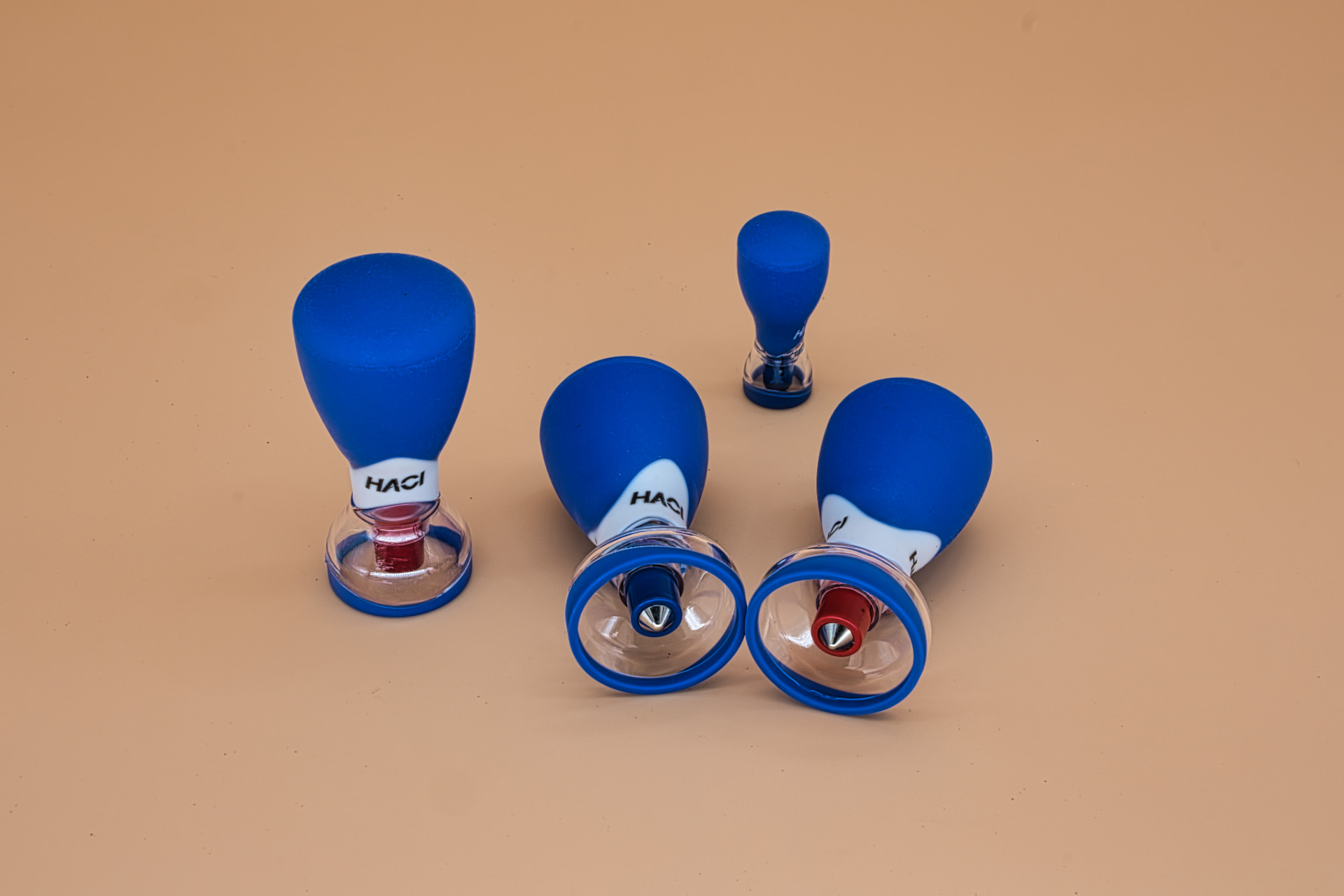 Schröpfkopfset HACI Kunststoff mit magnetischer Akupressurspitze (Set mit 10 Stück)