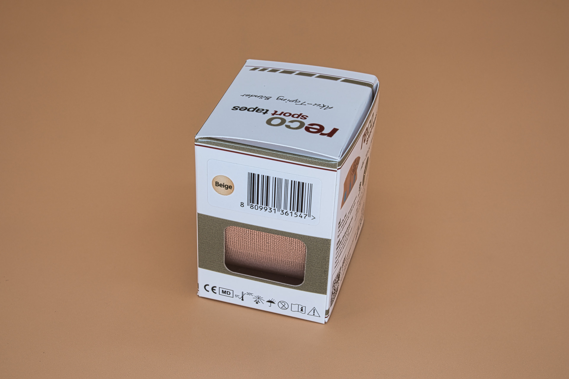 Kinesiologie Aku-Tape Marke reco® 5 m x 5 cm beige (Spenderschachtel mit 1 Rolle) Kinesiologie Aku-Tape Marke reco® 5 m x 5 cm beige (Spenderschachtel mit 1 Rolle)