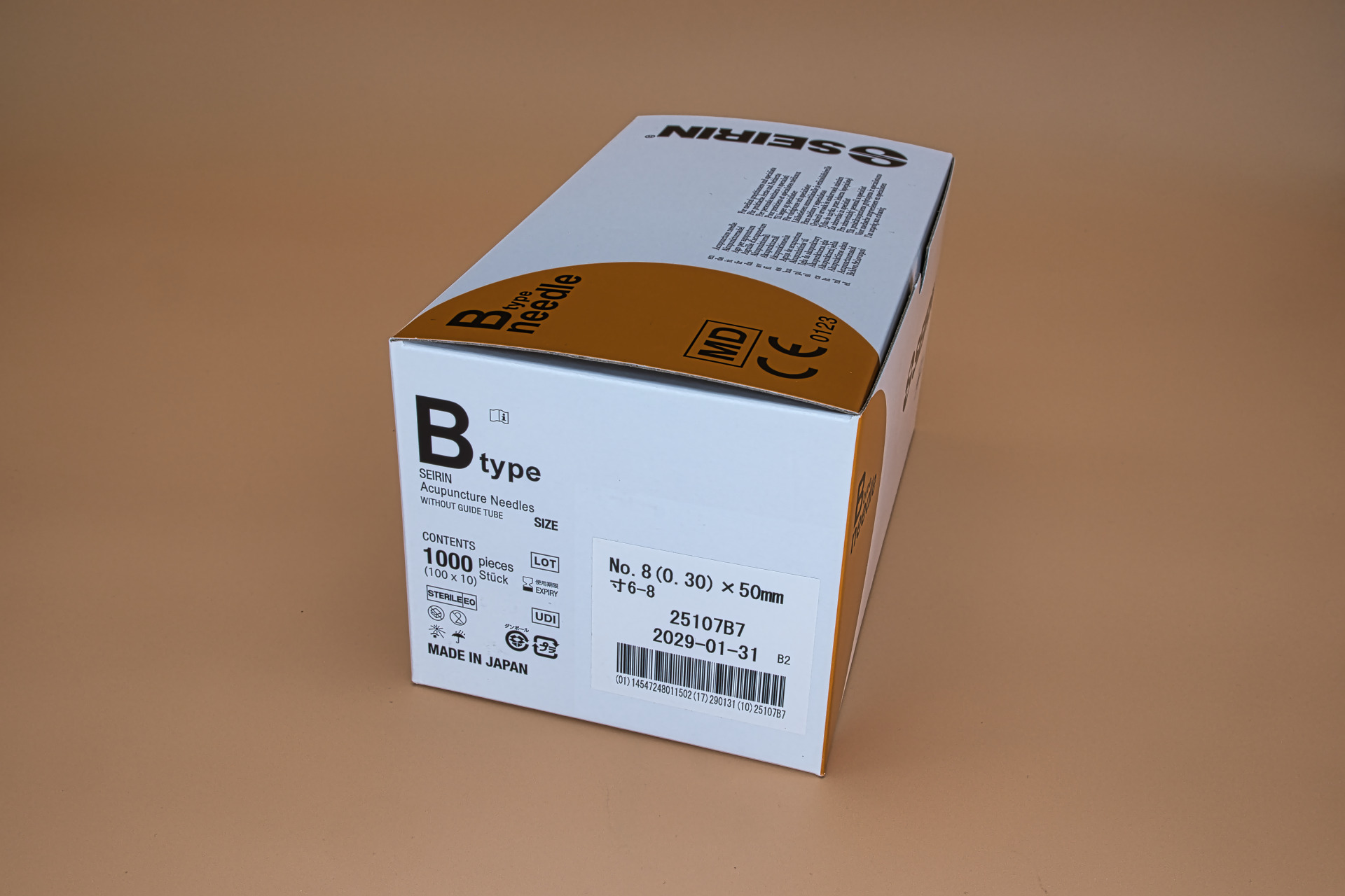 Akupunktur-Nadel SEIRIN Typ B; Nr. 8; 0,30 x 50 mm (Karton mit 1000 Nadeln) Akupunktur-Nadel SEIRIN Typ B; Nr. 8; 0,30 x 50 mm (Karton mit 1000 Nadeln)