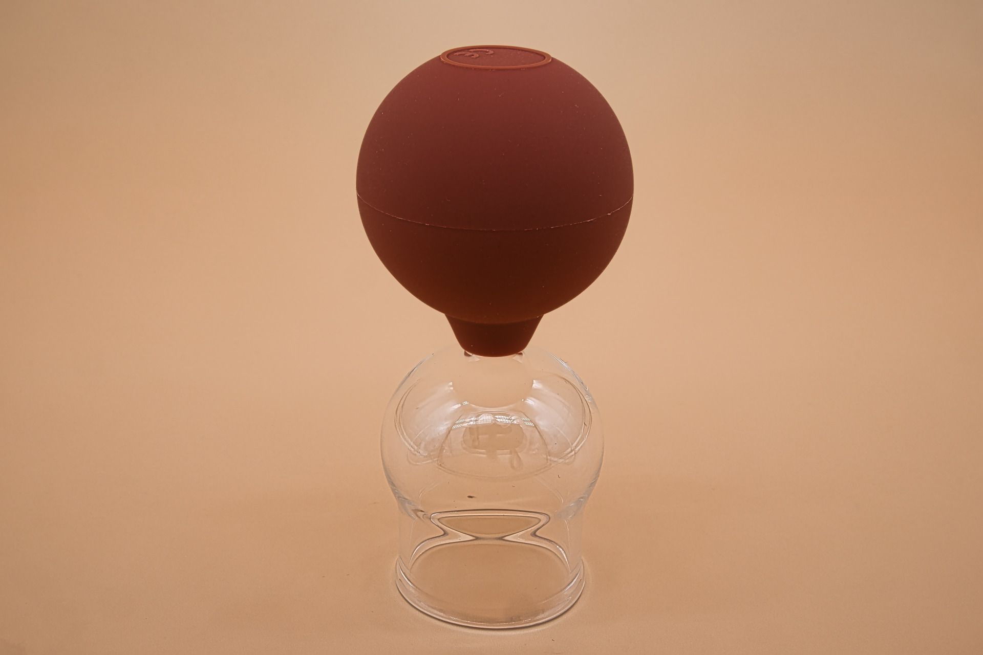 Schröpfkopf aus Glas mit Gummiball 2,5cm