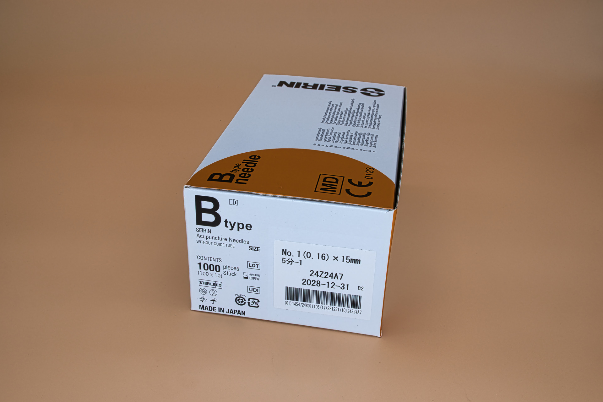 Akupunktur-Nadel SEIRIN Typ B; Nr. 1; 0,16 x 15 mm (Karton mit 1000 Nadeln) Akupunktur-Nadel SEIRIN Typ B; Nr. 1; 0,16 x 15 mm (Karton mit 1000 Nadeln)