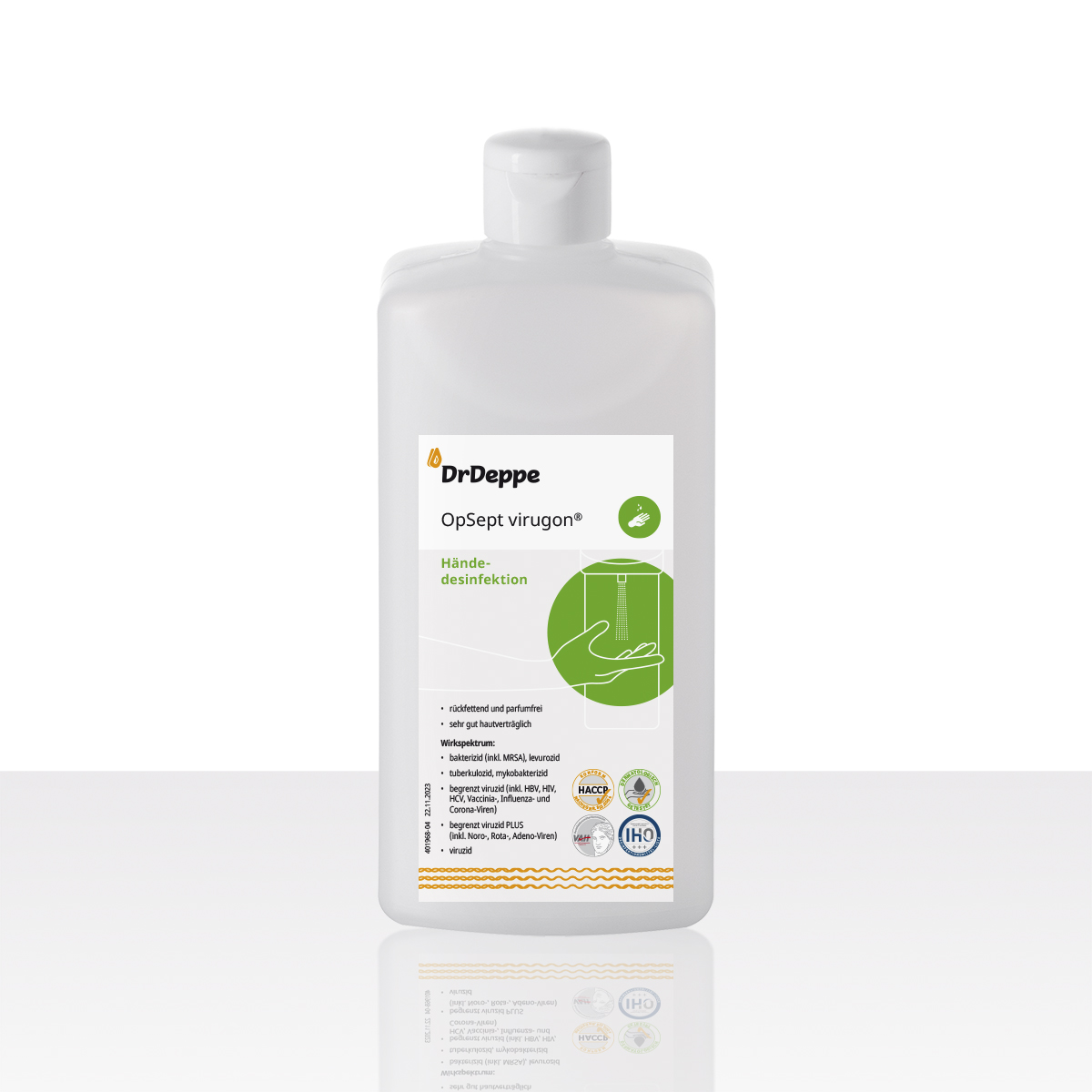 OpSept virugon® Händedesinfektionsmittel (Spenderflasche mit 500 ml) OpSept virugon® Händedesinfektionsmittel (Spenderflasche mit 500 ml)